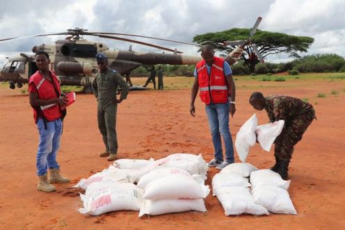 The Red Cross delivers aid to flood-isolated areas in Wajir