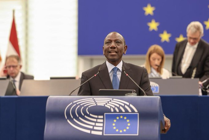 President Ruto advocates for global collaboration for climate action in speech at European Parliament