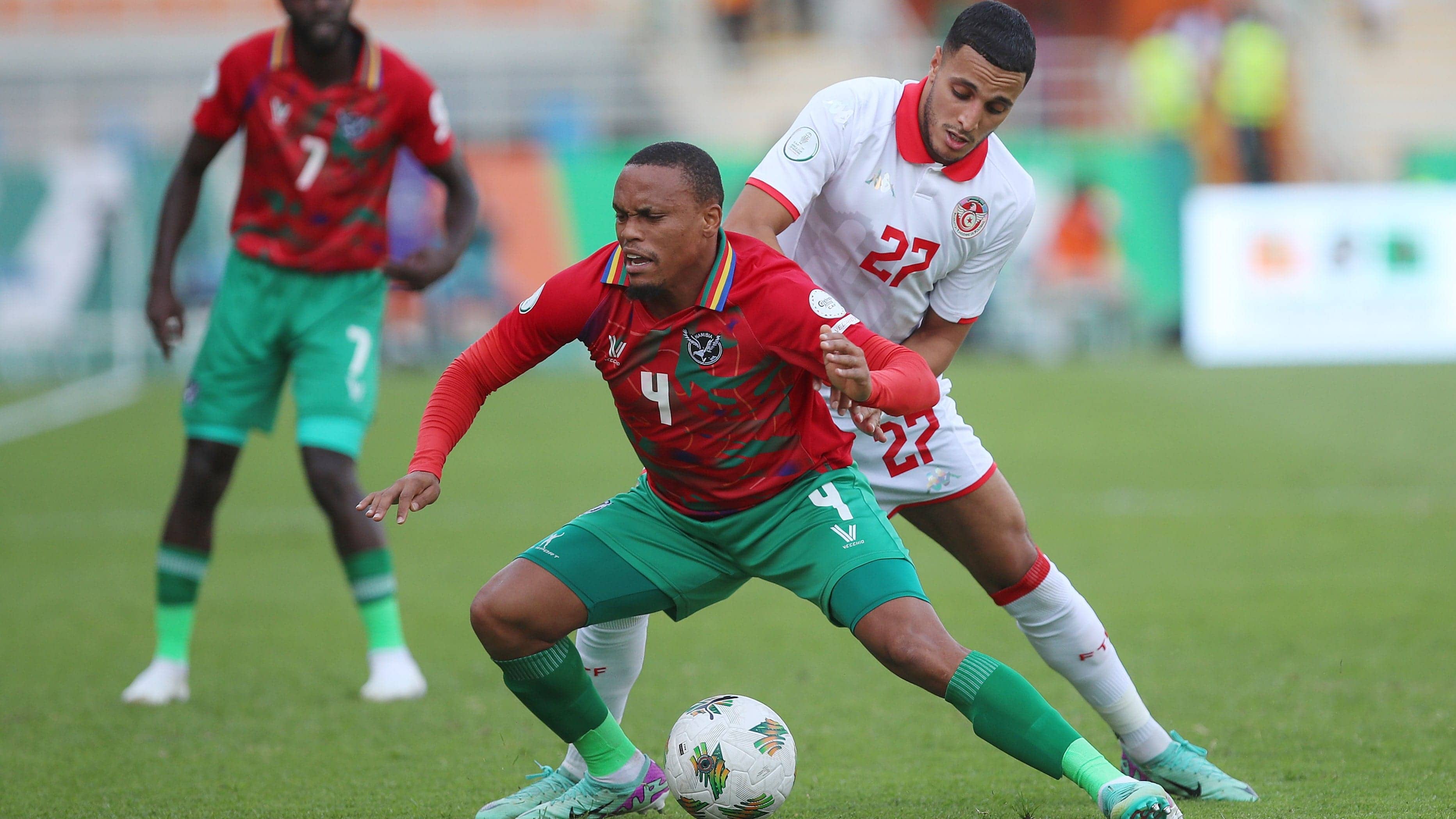 AFCON 2023: Namibia Stuns Tunisia - Part of the action as Tunisia and Namibia battled on Tuesday evening © CAF 