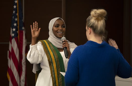 Nadia Mohamed sworn in as Mayor of St. Louis Park, Minnesota