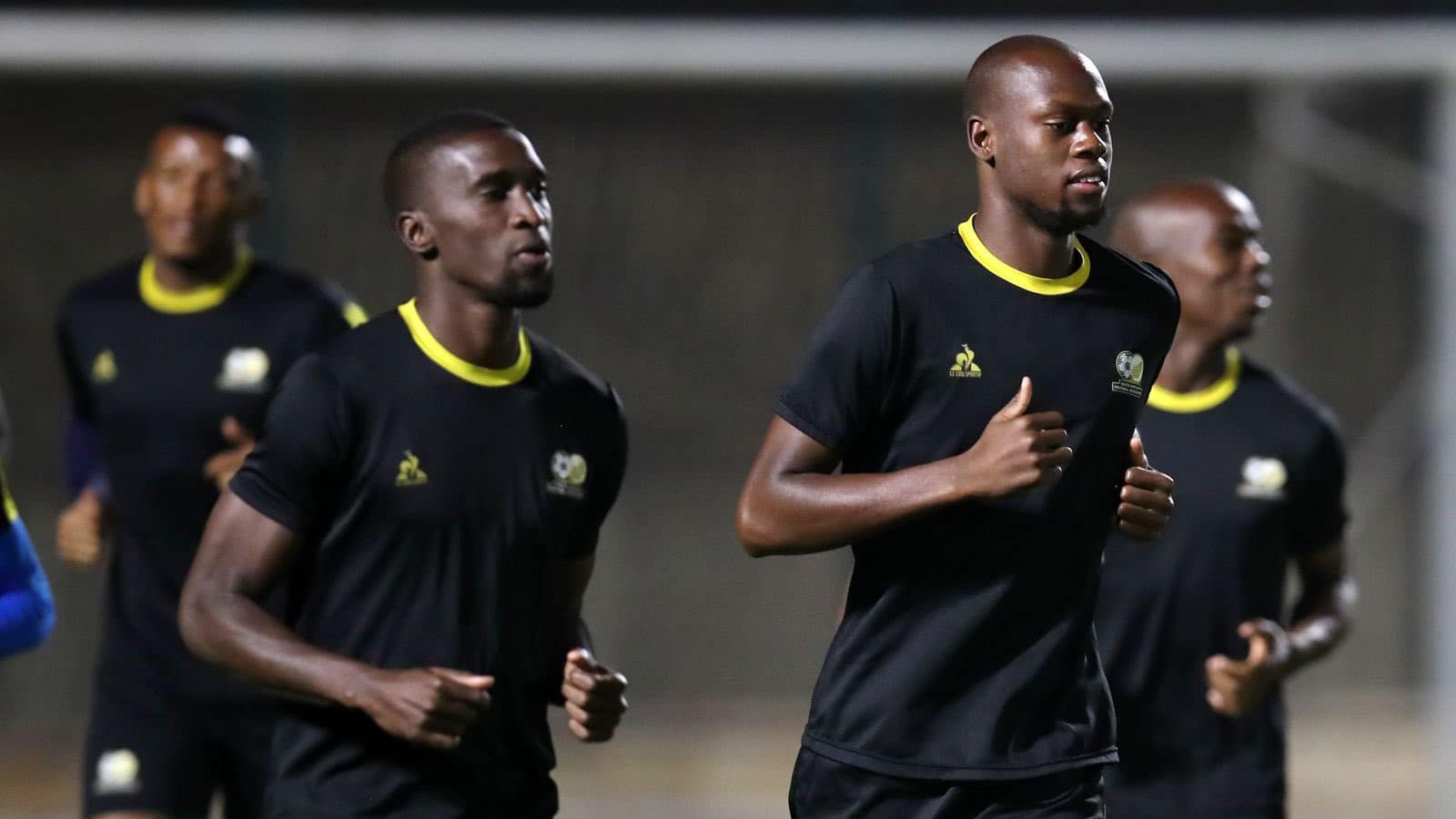 AFCON enters day four with interesting clashes lined up - Bafana Bafana players in training © SAFA