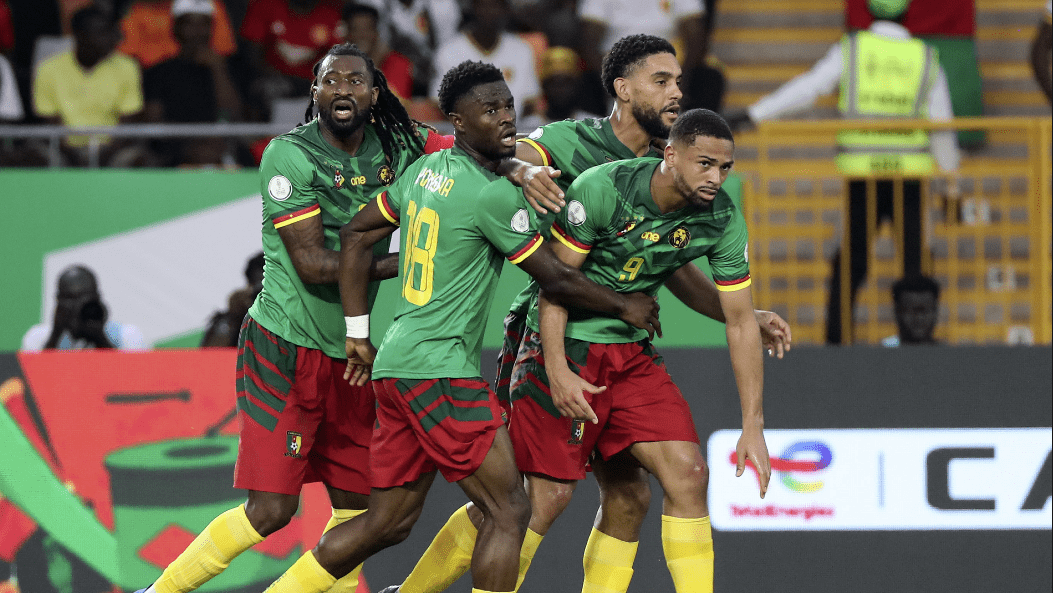 Cameroon and Guinea Share Points in AFCON Group C Clash - Cameroon celebrating Frank Magri's goal © CAF Online