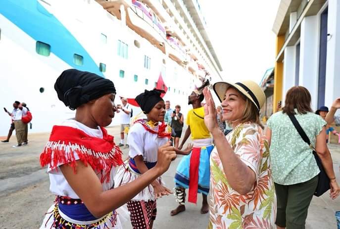 MV Norwegian Dawn docks at Mombasa port with 2,200 passengers - Dancers welcome travellers to Kenya, via the MV Norwegian Dawn , at the Mombasa port on January 14, 2024. (Photo: Mombasa County)