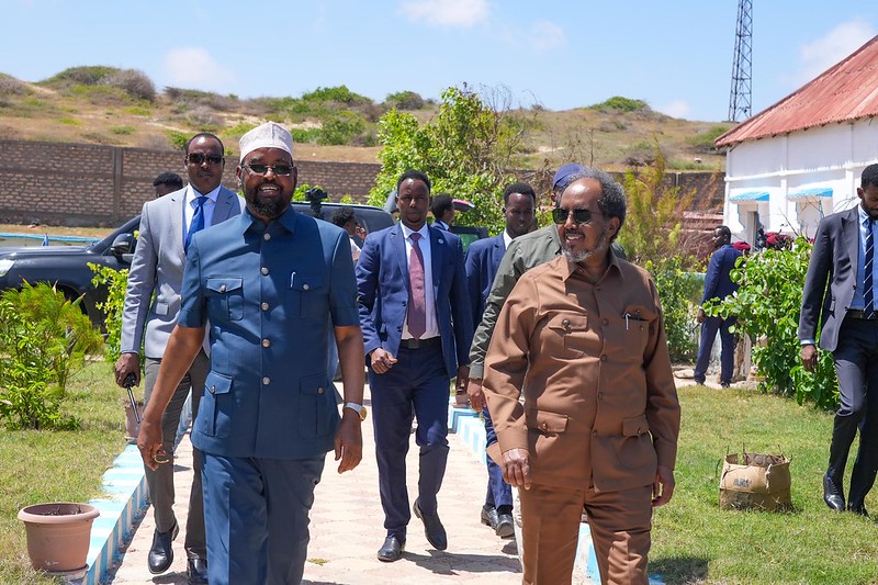 President Hassan Sheikh Mohamud visits Kismayo for security, development talks