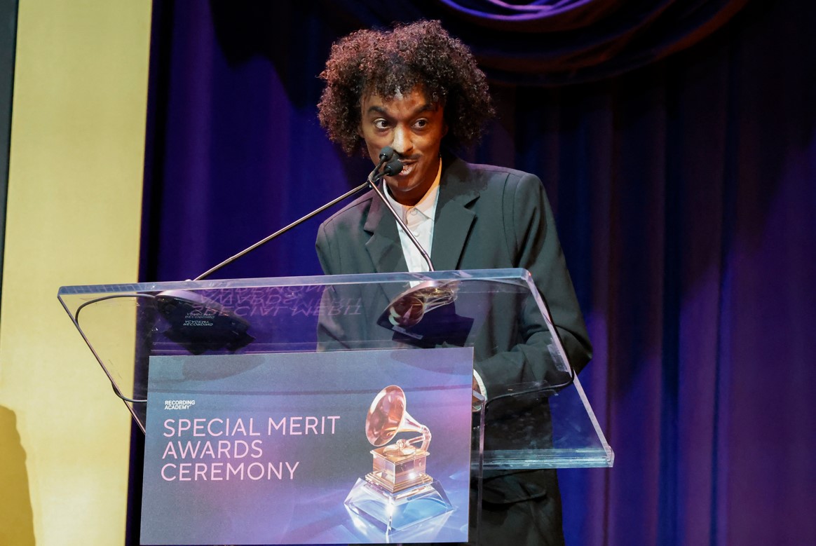 Rapper K’naan makes history after clinching Grammy award - K'naan speaks onstage during the Special Merit Awards Ceremony & 66th Grammy Awards on February 3, 2024 in Los Angeles, California (Photo: Emma McIntyre/ Getty Images via AFP)