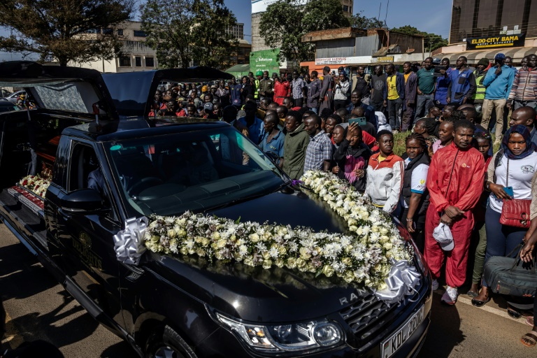 Hundreds honour athletics prodigy Kelvin Kiptum in Eldoret funeral procession