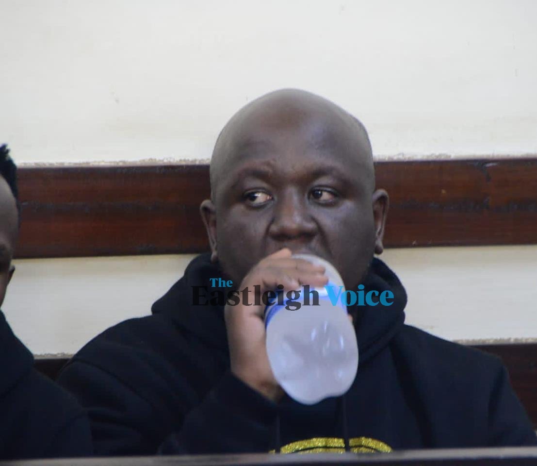 DJ Joe Mfalme arraigned at the Kibera Law Courts on Monday, March 25, 2024. (Photo: Eastleigh Voice)