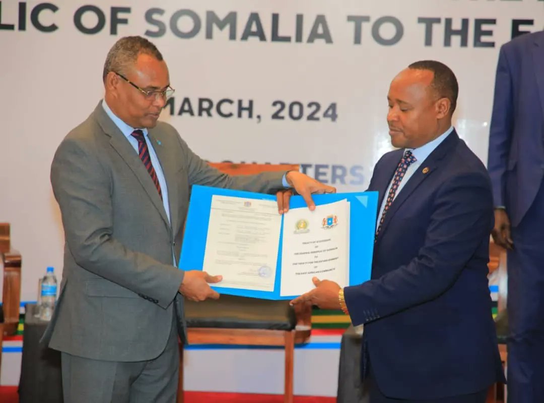 Somalia officially becomes 8th member of East Africa Community