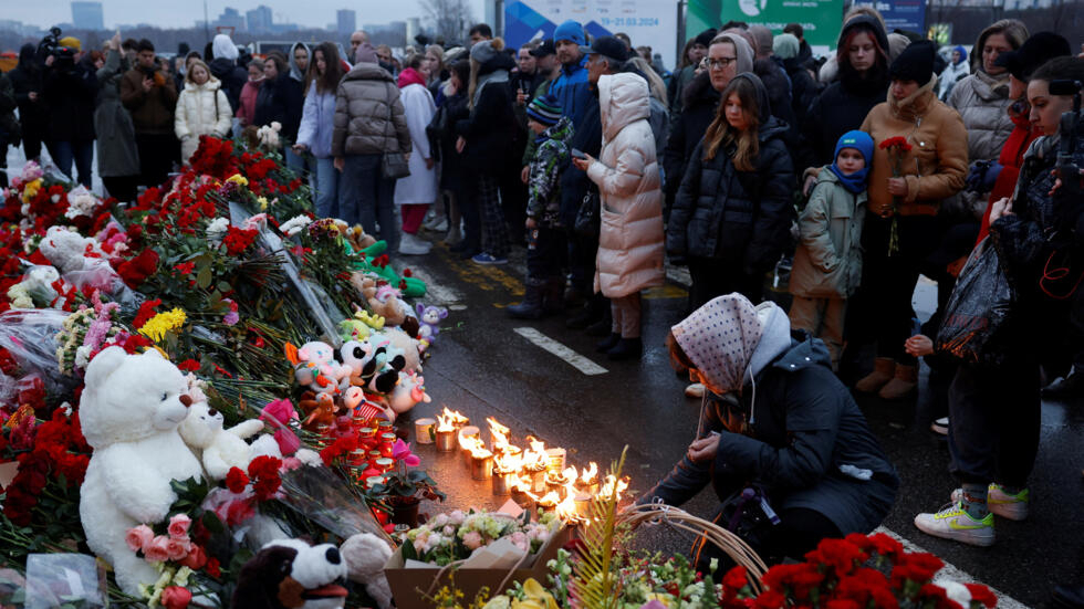 National day of mourning in Russia after 133 killed in Moscow concert hall attack
