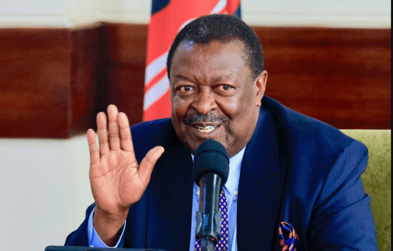 Visa-free Kenya: Surge in visitors recorded after policy change - Prime Cabinet Secretary Musalia Mudavadi chairing the 1st National Development Implementation Committee meeting of 2024. (X/Musalia Mudavadi)