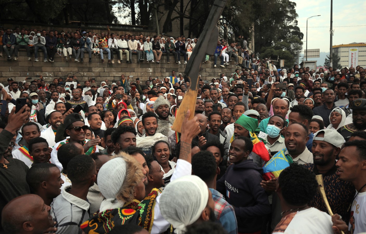 Ethiopians mark 128th anniversary of Adwa Victory against Italian forces - Ethiopians attend a ceremony marking the 127th anniversary of Adwa Victory against Italian forces, in Addis Ababa, Ethiopia on March 2, 2023. Stringer / Anadolu Agency (Photo: Stringer/ Anadolu Agency via AFP)