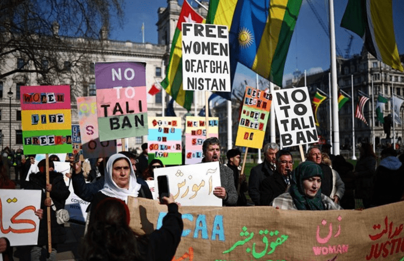 Afghan women stage rare protests on International Women's Day