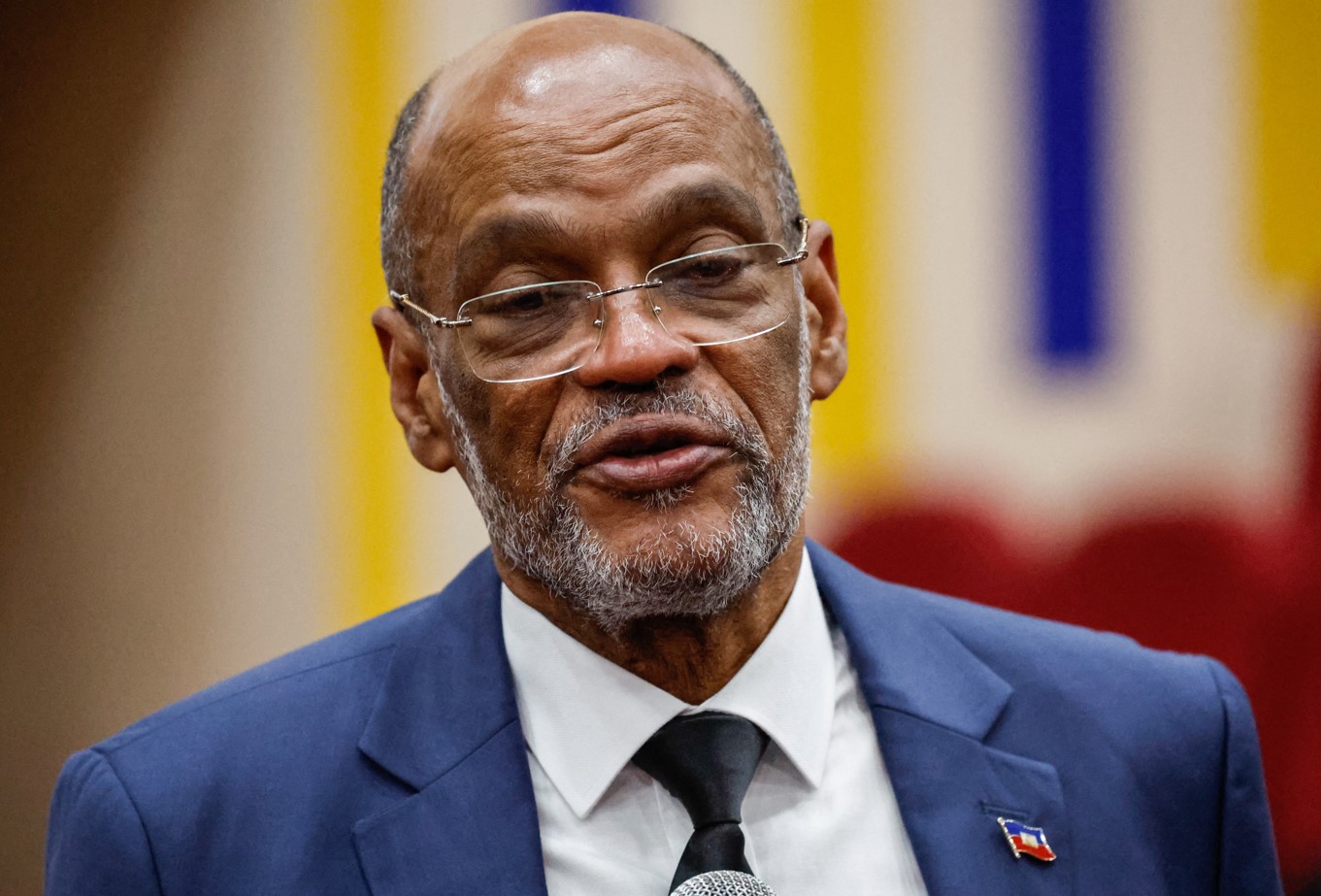 Haiti gang leader warns of genocide unless PM Ariel Henry resigns - Haitian Prime Minister Ariel Henry, speaks to students during a public lecture on bilateral engangement between Kenya and Haiti, at the United States International University (USIU) Africa, in Nairobi on March 1, 2024. (Photo: Simon Maina/ AFP)