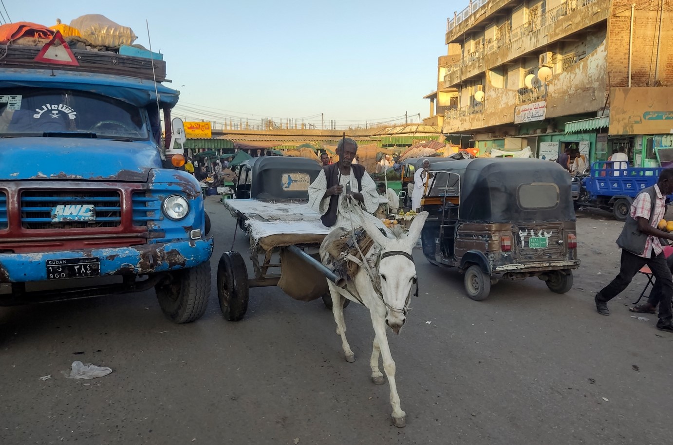 Facing fuel shortages, war-weary Sudanese turn to donkey carts
