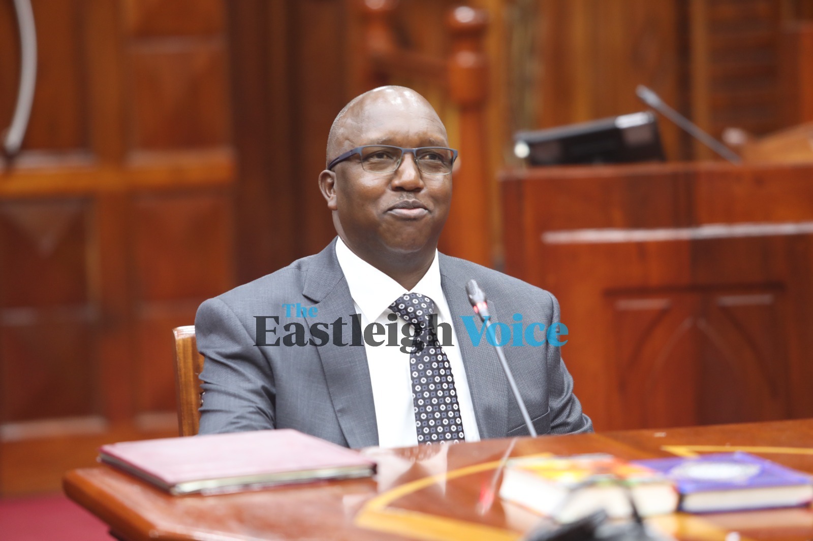 Envoy nominee to Washington, DC, David Kiplagat Kerich, ppearing before the National Assembly Defence, Intelligence, and Foreign Relations committee on Monday, April 8, 2024: (Photo: Eastleigh Voice)