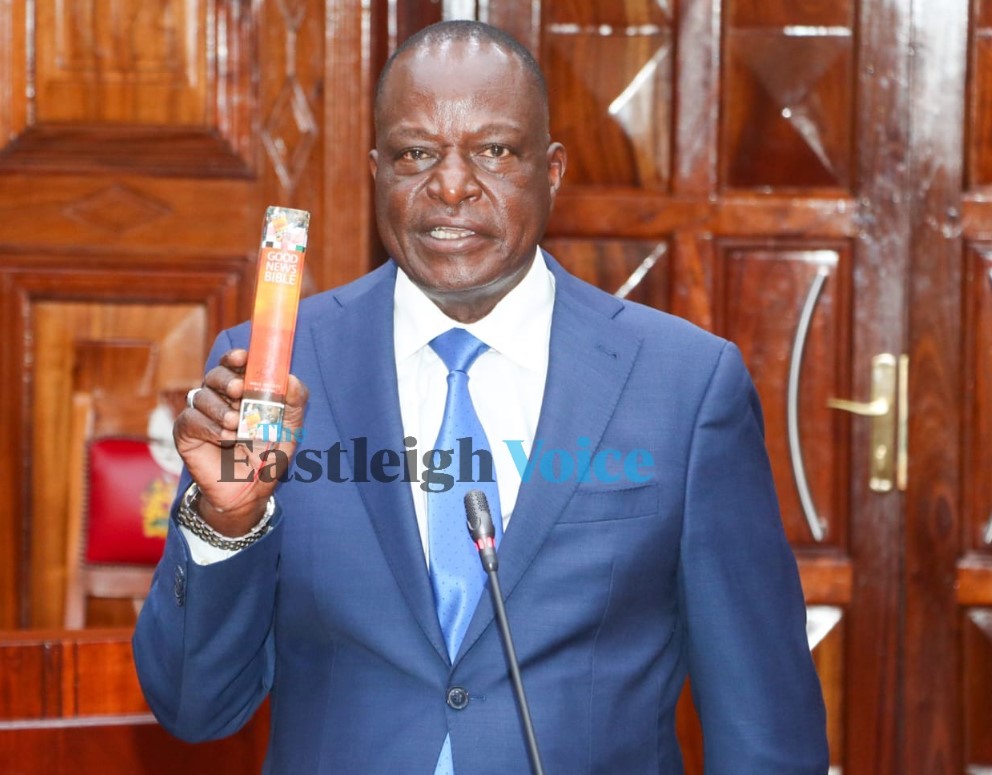 Former Kisumu Senator and nominee for Kenyan ambassador to Egypt, Fred Outa appeares before the Defence, Intelligence, and Foreign Relations Committee on Friday, April 5, 2024. (Photo: Eastleigh Voice)