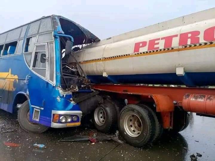 Two killed, 10 injured after bus rams into fuel tanker in Kikuyu