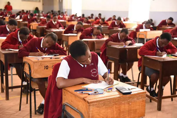 A file photo of candidates sitting the Kenya Certificate of Secondary Education (KCSE) exams. (Photo: KNEC)