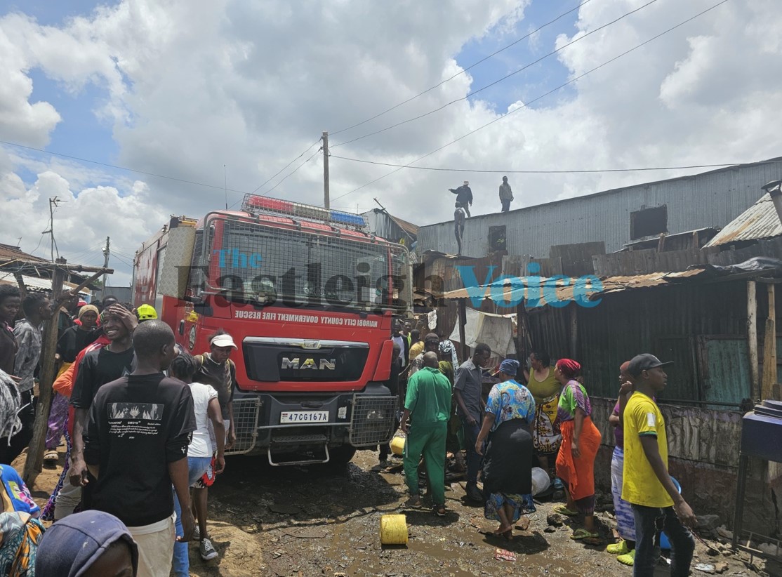 Fire ravages Kamukunji's Kitui Village leaving dozens homeless