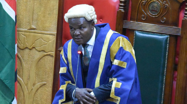 Nairobi Speaker Ken Ng'ondi at the county assembly. (Photo: X)