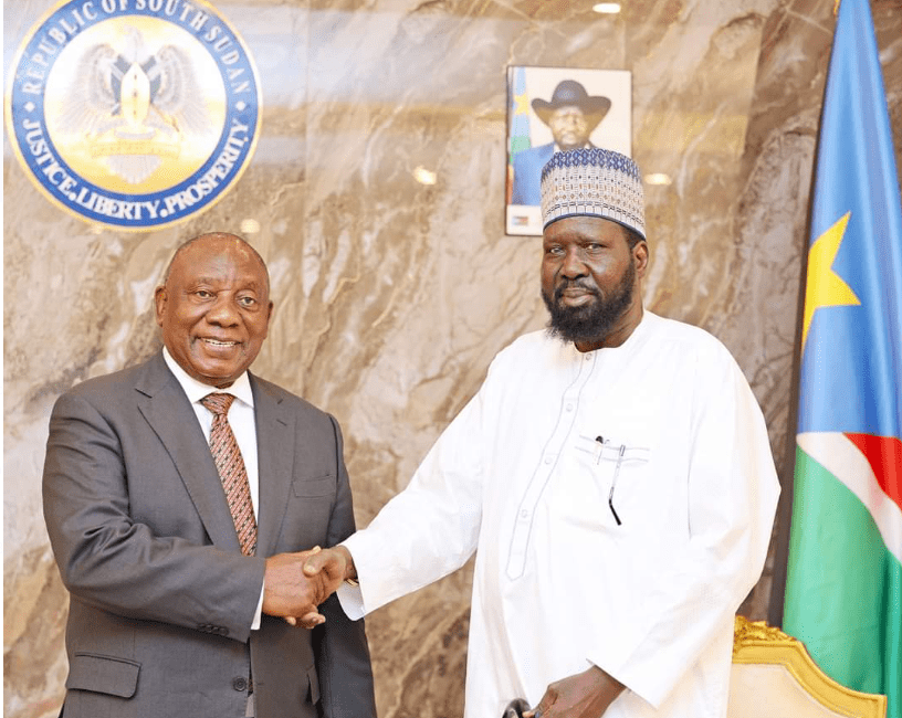 South Africa's Ramaphosa in Juba to promote peace ahead of elections