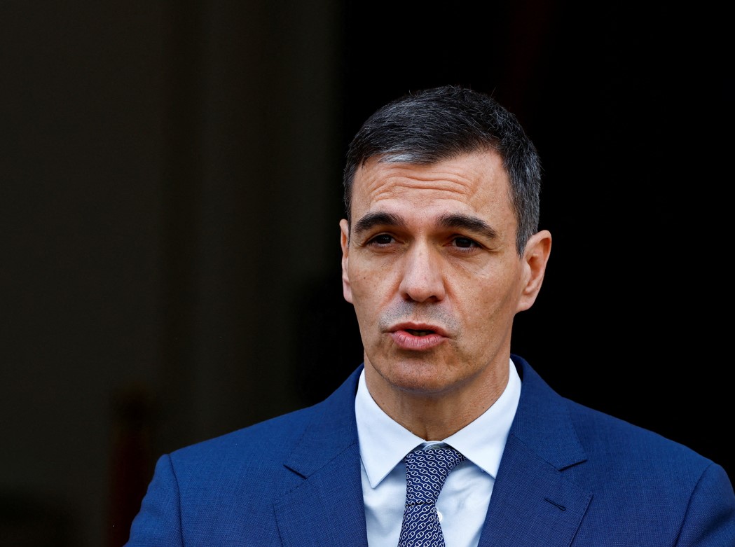 Spanish PM Pedro Sanchez says he'll not step down amid wife's graft charges - Spain's Prime Minister Pedro Sanchez speaks to the media on the day of his meeting with Ireland's Taoiseach (Prime Minister) Simon Harris to discuss recognising the Palestinian state, in Dublin, Ireland, April 12, 2024. (Photo: Reuters/Clodagh Kilcoyne/File Photo)