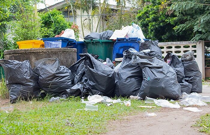 Govt bans plastic bags for collection of organic waste - Garbage collected inside plastic bags, ready for disposal. (Photo: X)