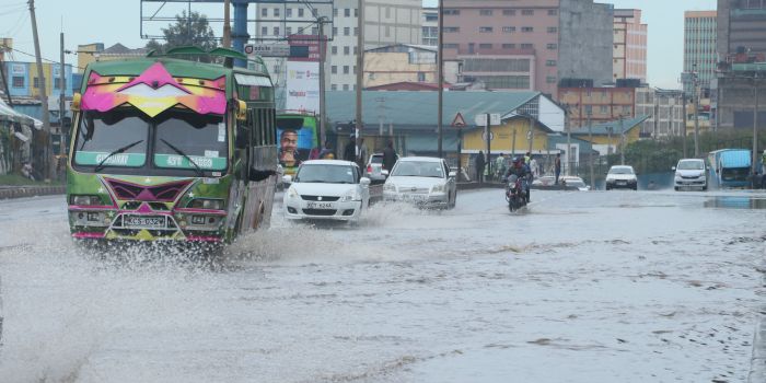 Health Institute warns of rising respiratory, flu cases as cold weather persists - A flooded section of Ring Road in Starehe Constituency, Nairobi, is pictured on April 21, 2024. (Photo: Justine Ondieki)