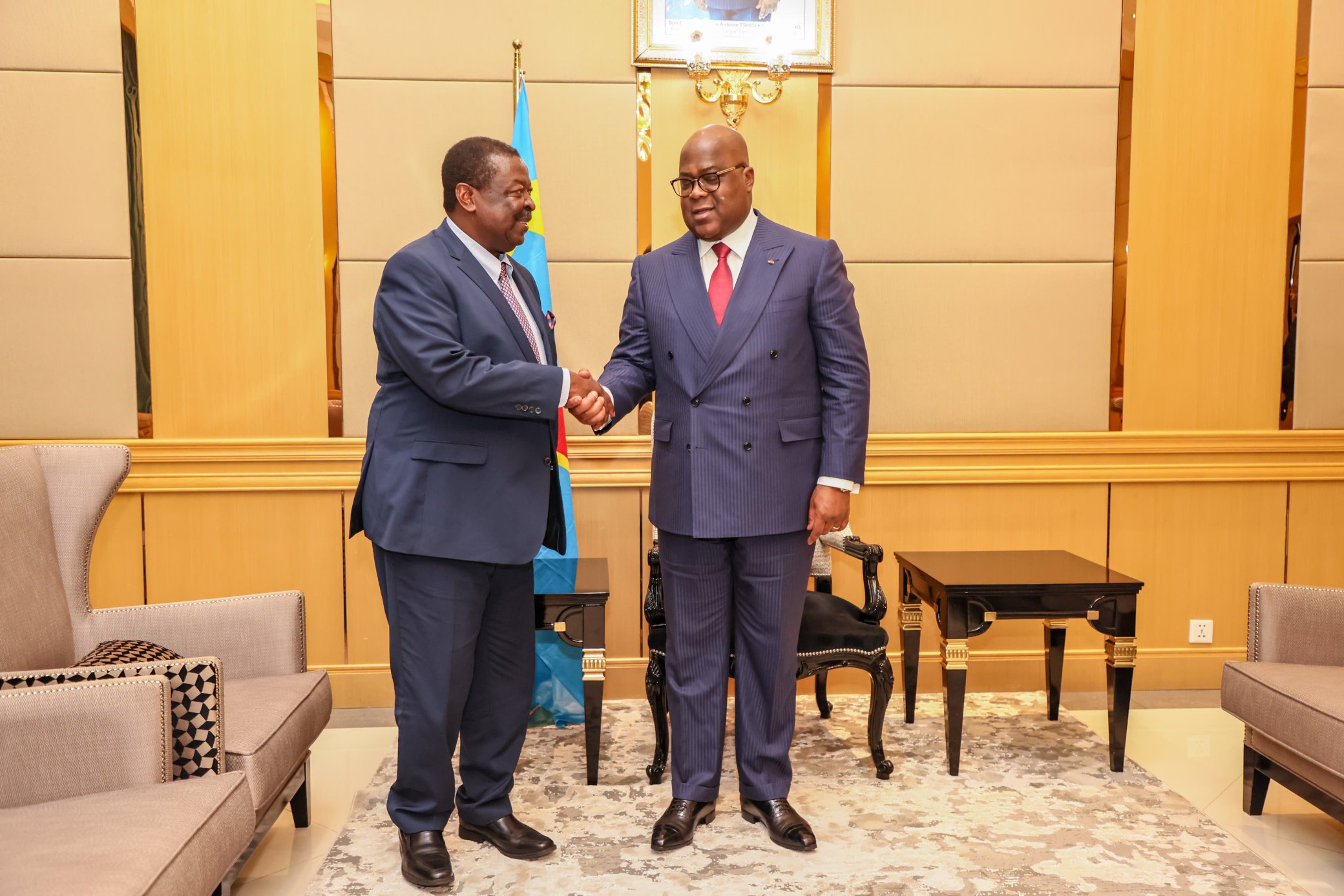 Mudavadi meets Congolese President in Kinshasa to ease escalating tensions