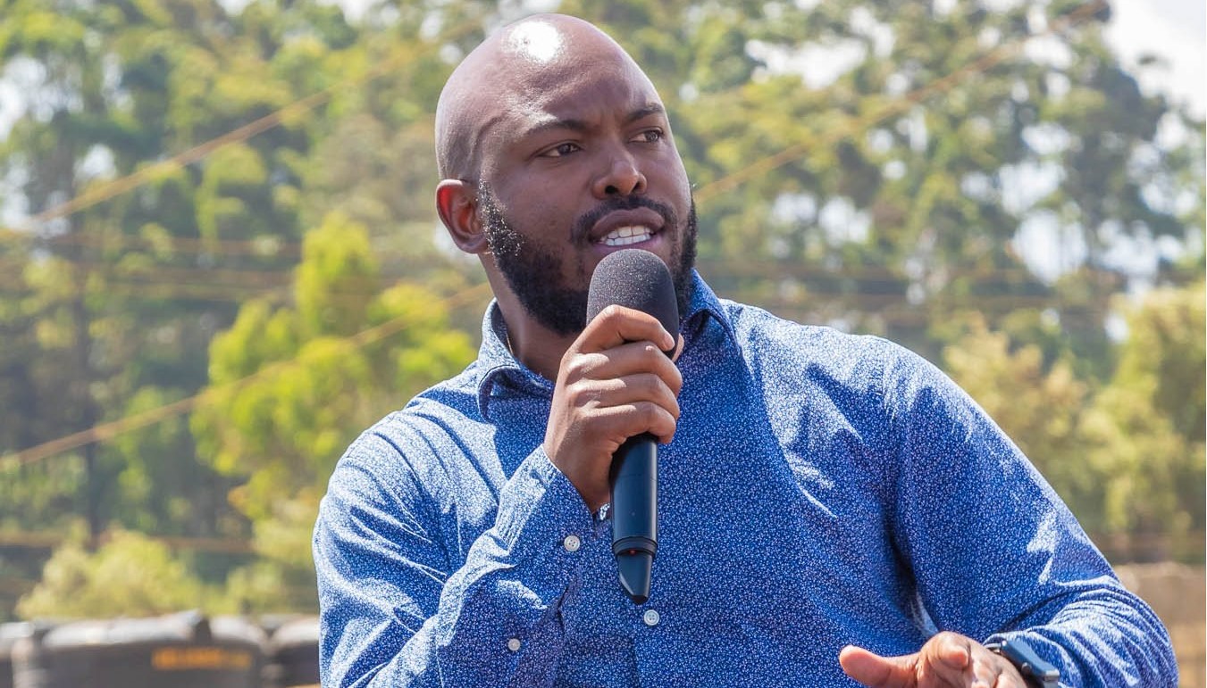 Gatundu South MP Gabriel Kagombe addresses residents during President William Ruto's tour of Kiambu County in February 2024. (Photo: Gabriel Kagombe/Facebook)