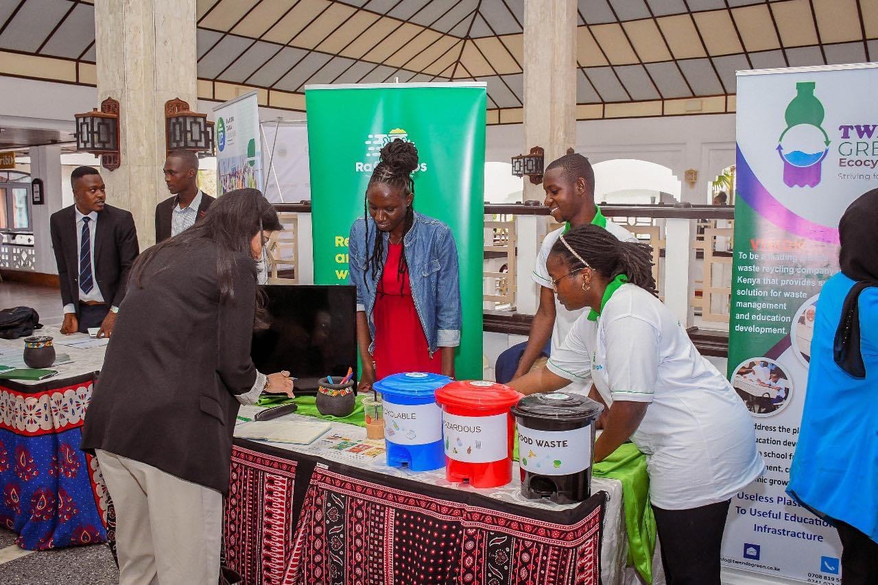 Mombasa youth showcase their plastic innovations in anticipation of International Plastic Free Day, observed on July 3, 2024. (Photo: Swahili Pot Hub) 