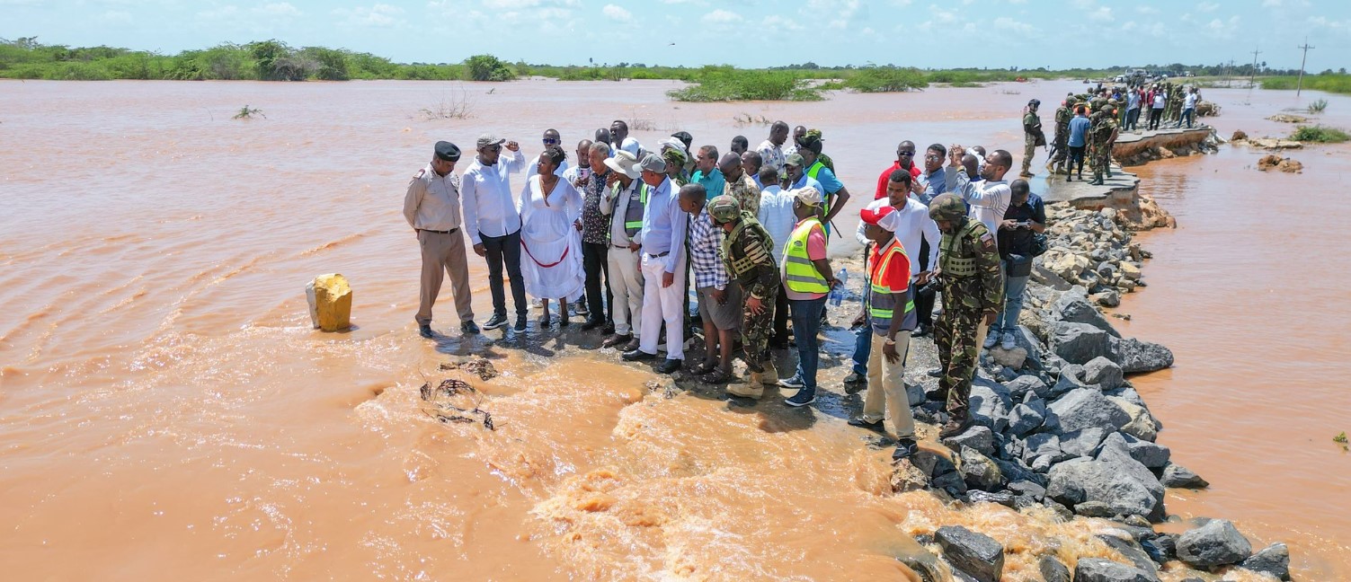 CS Murkomen assesses damage caused by floods on Lamu-Witu-Garsen road
