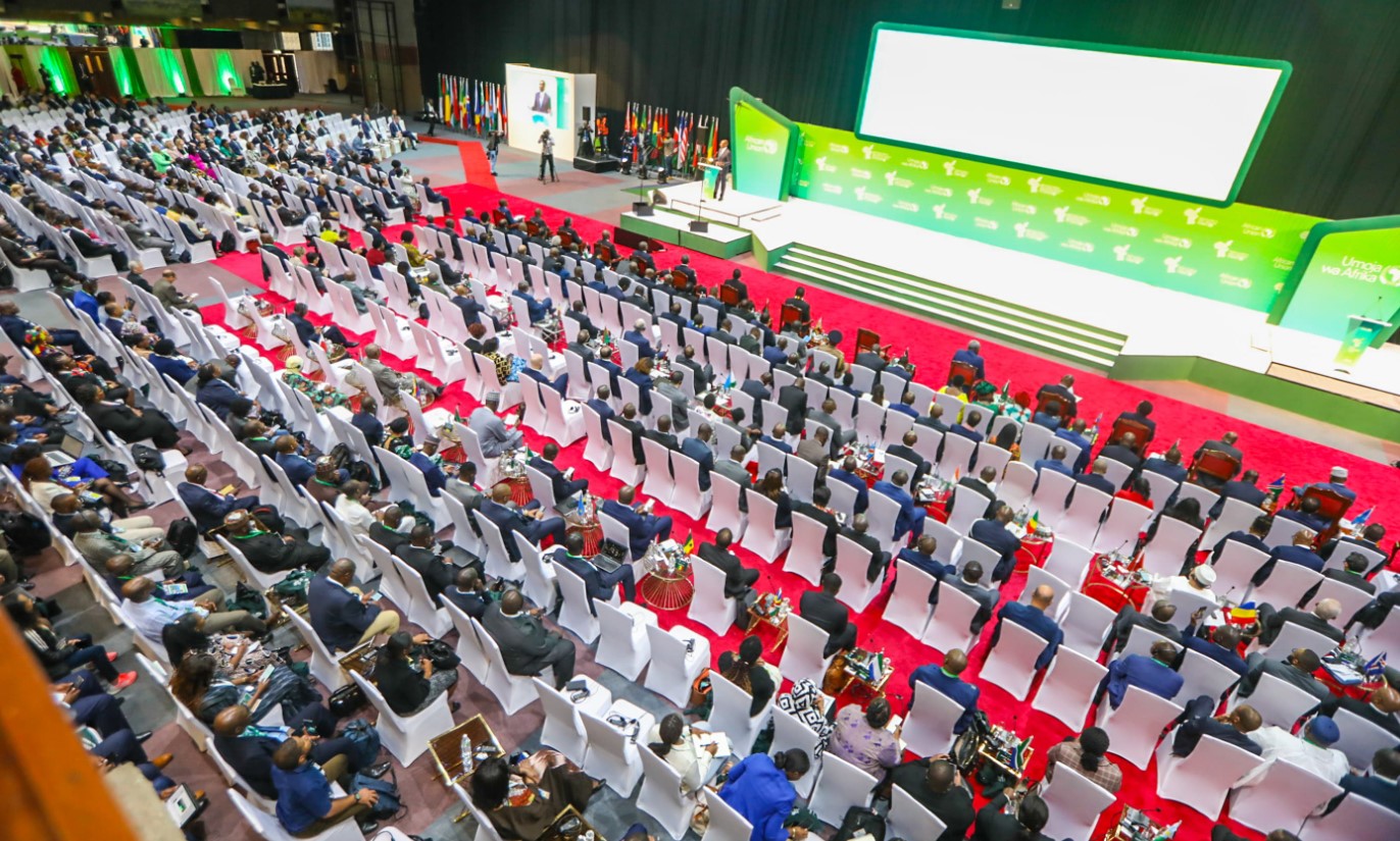 President William Ruto and other African heads of state and government at the Africa Fertiliser and Soil Health Summit, Kenyatta International Convention Centre, Nairobi, on Thursday, May 9, 2024. (Photo: PCS)