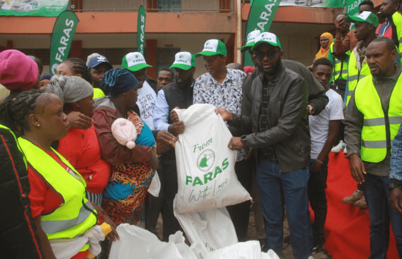 Faras, partners distribute food to Kamukunji flood victims