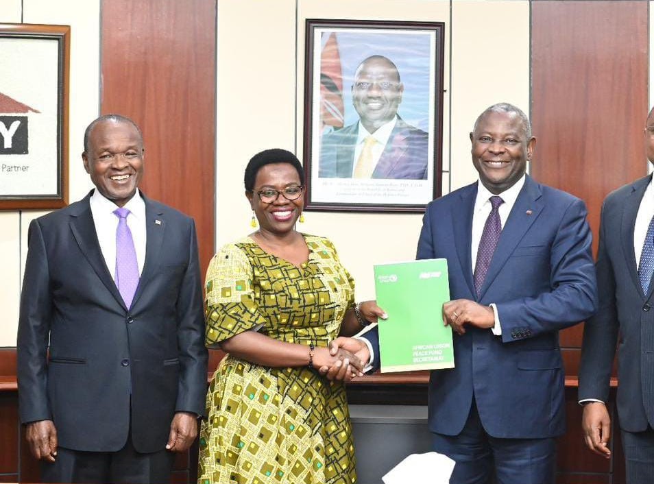 AU Peace Fund targets private partnerships to mitigate continental conflicts - Equity Bank CEO James Mwangi, after meeting AU Peace Fund officials in Nairobi on May 13, 2024. (Photo: AU)