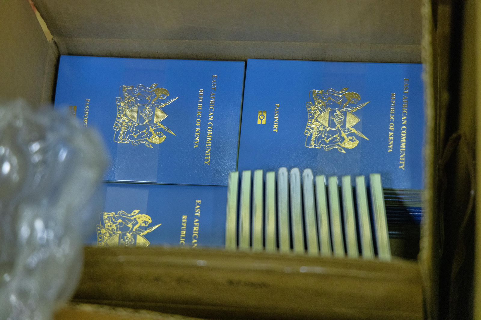 Copies of ready-printed, uncollected Passports at Nyayo House on May 13, 2024. (Photos: Ministry of Interior and National Administration)