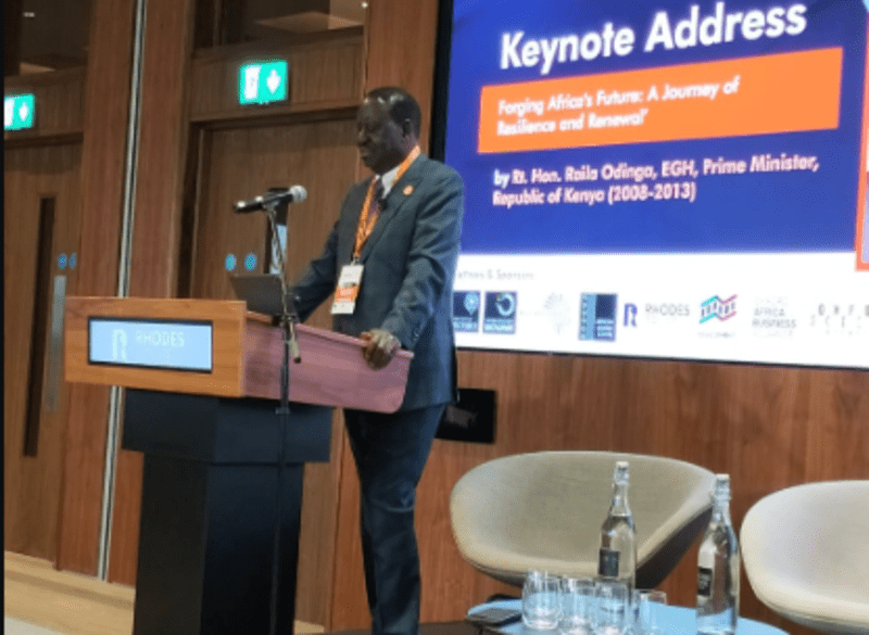 Raila calls for intra-African trade and connectivity among African countries