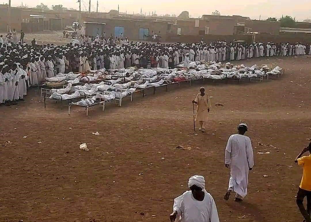 Bodies of civilians after an attack in Wad al Nourah, Gezira State, Sudan in June 2024. (Photo: Handout)