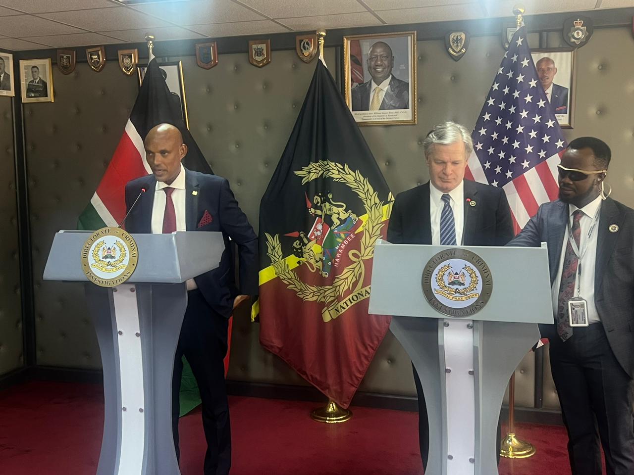 FBI director Christopher Wray visits Kenya as anti-crime war intensifies