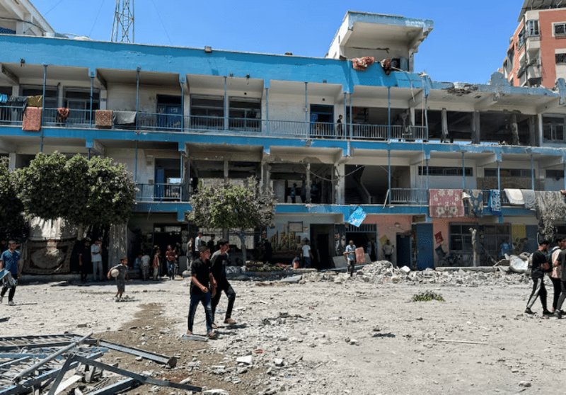 Dozens reported killed in Israeli strike on UN school in Gaza