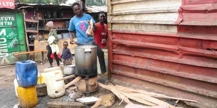 Majengo slum residents turn to wood waste in quest for cheap cooking fuel