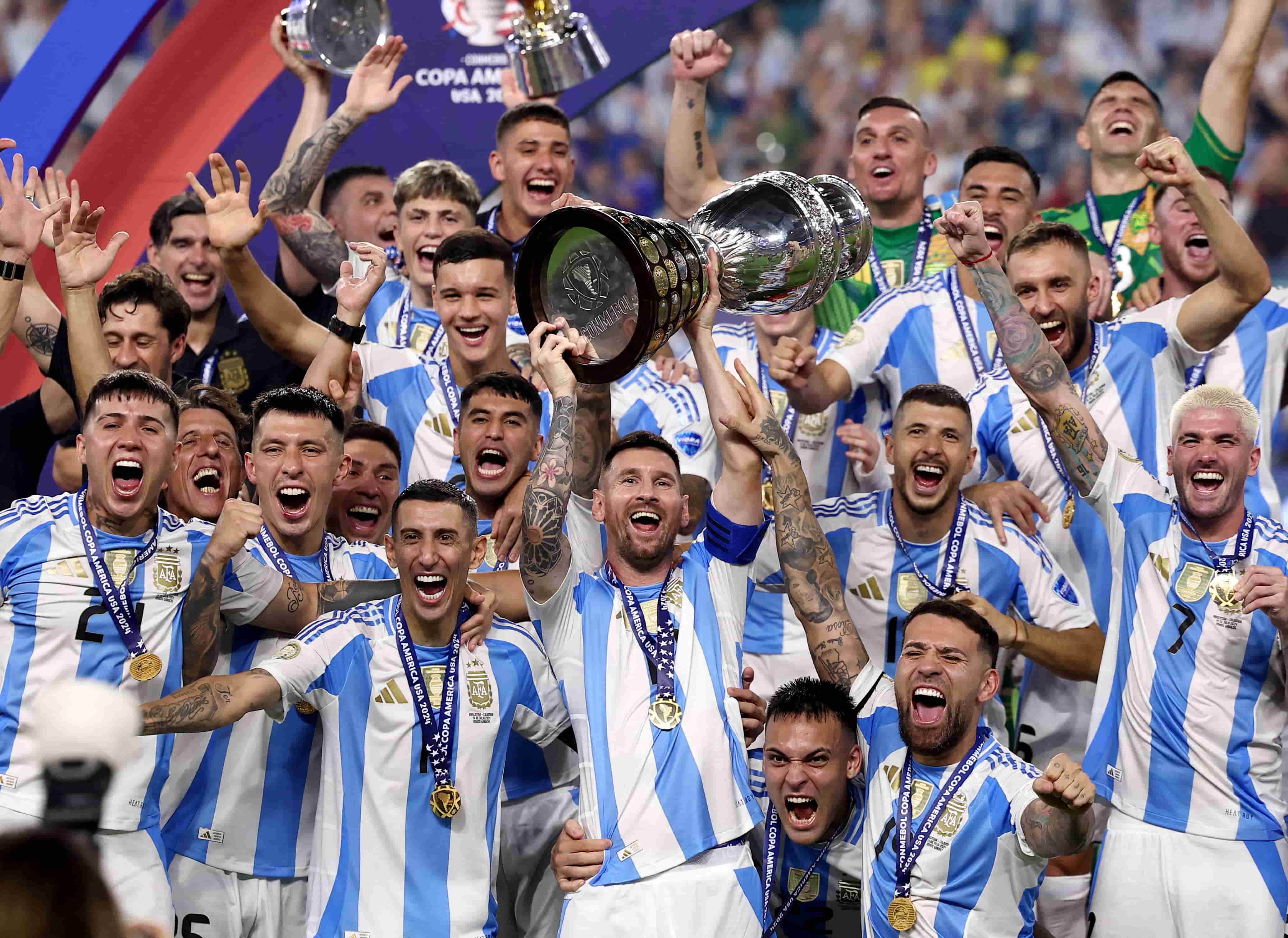 Argentina clinch record 16th Copa America after extra-time win over Colombia
