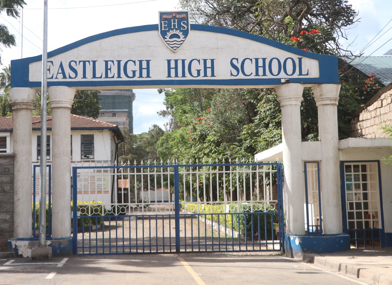The main entrance to Eastleigh High School in Kamukunji, Nairobi. (Photo: Justine Ondieki)