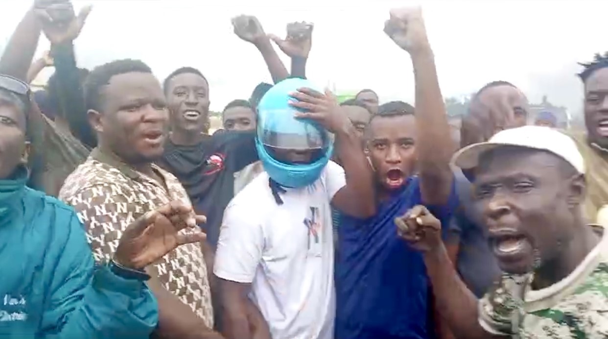 Residents of Gongoni in Kilifi County protested against rising insecurity cases in their area on Thursday, July 25, 2024. (Photo: Farhiya Hussein) 