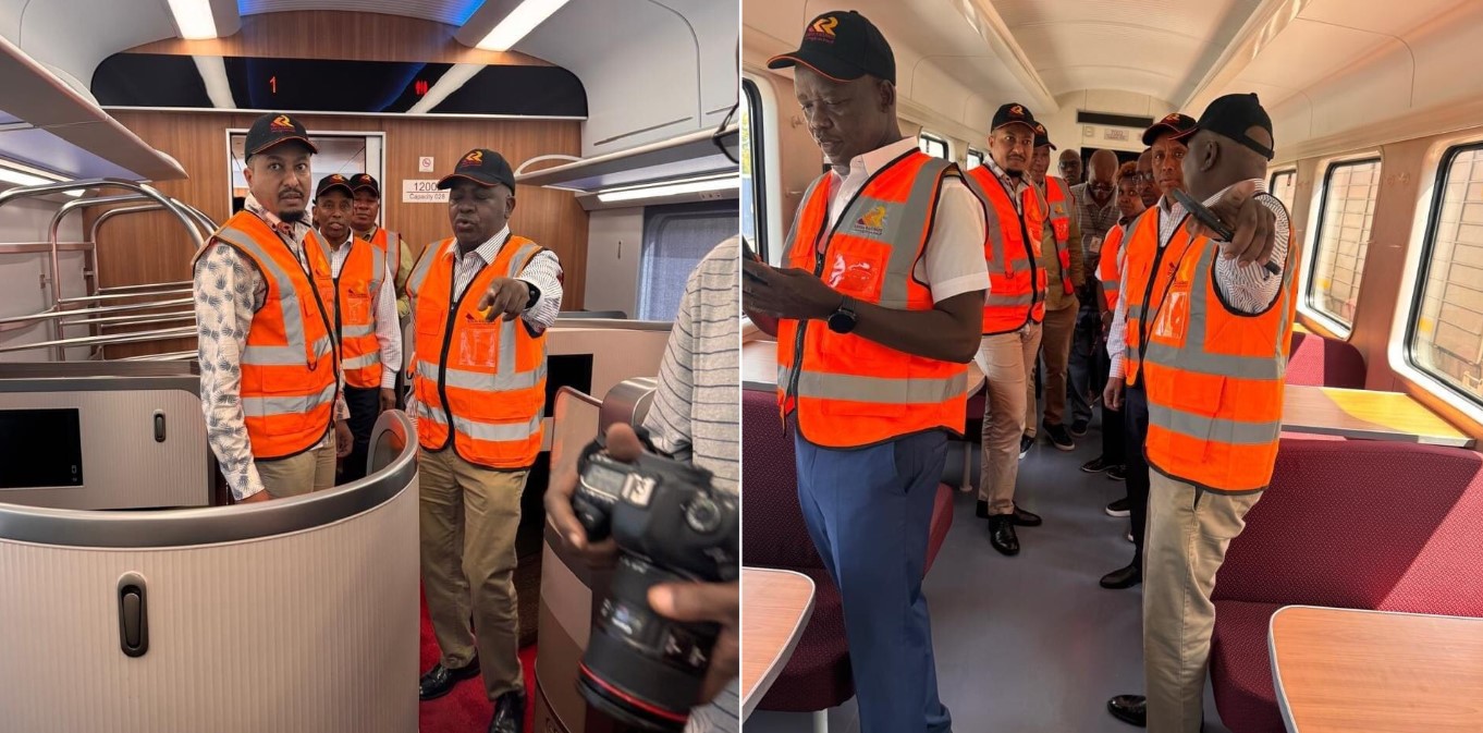 he newly acquired Madaraka Express Passenger Service Coaches on Monday, July 22, 2024. (Photo: Kenya Railways)