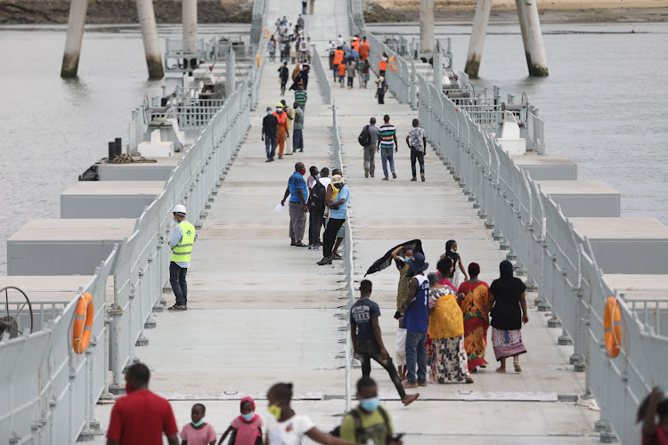 The Sh1.9 billion Liwatoni Floating Bridge in Likoni, Mombasa. (Photo: PCS)