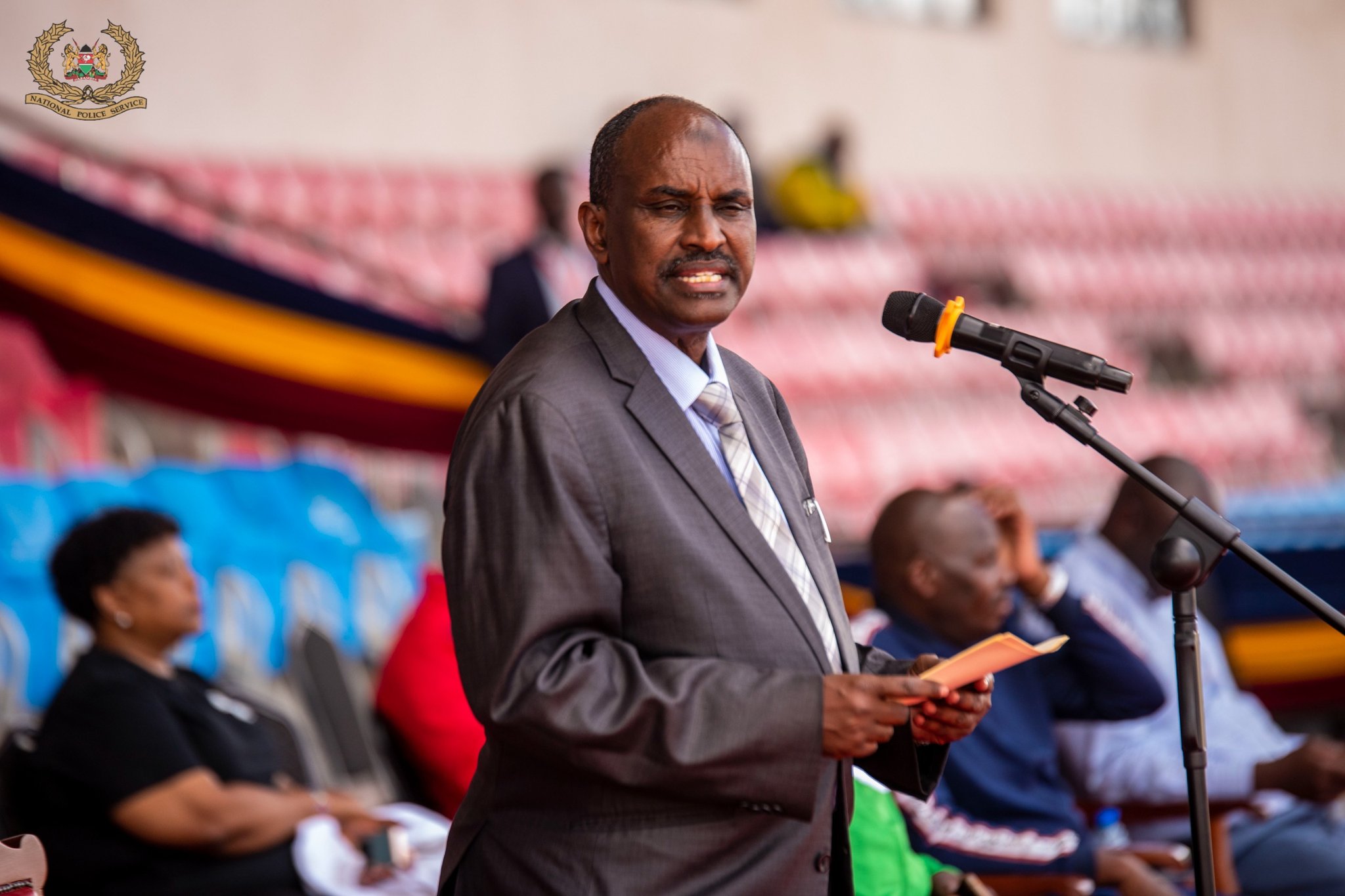 Former Deputy Inspector General of Police Noor Gabow CBS, OGW presides over the 12th Edition of the National Police Service Track and Field Championships at Ulinzi Sports Complex in Nairobi on May 3, 2024. (Photo: NPS)