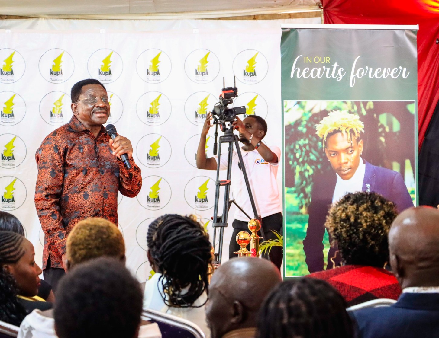 Siaya Governor James Orengo speaks at the funeral of Fred Omondi, comedian and emcee, on June 29, 2024. (Photo: James Orengo)