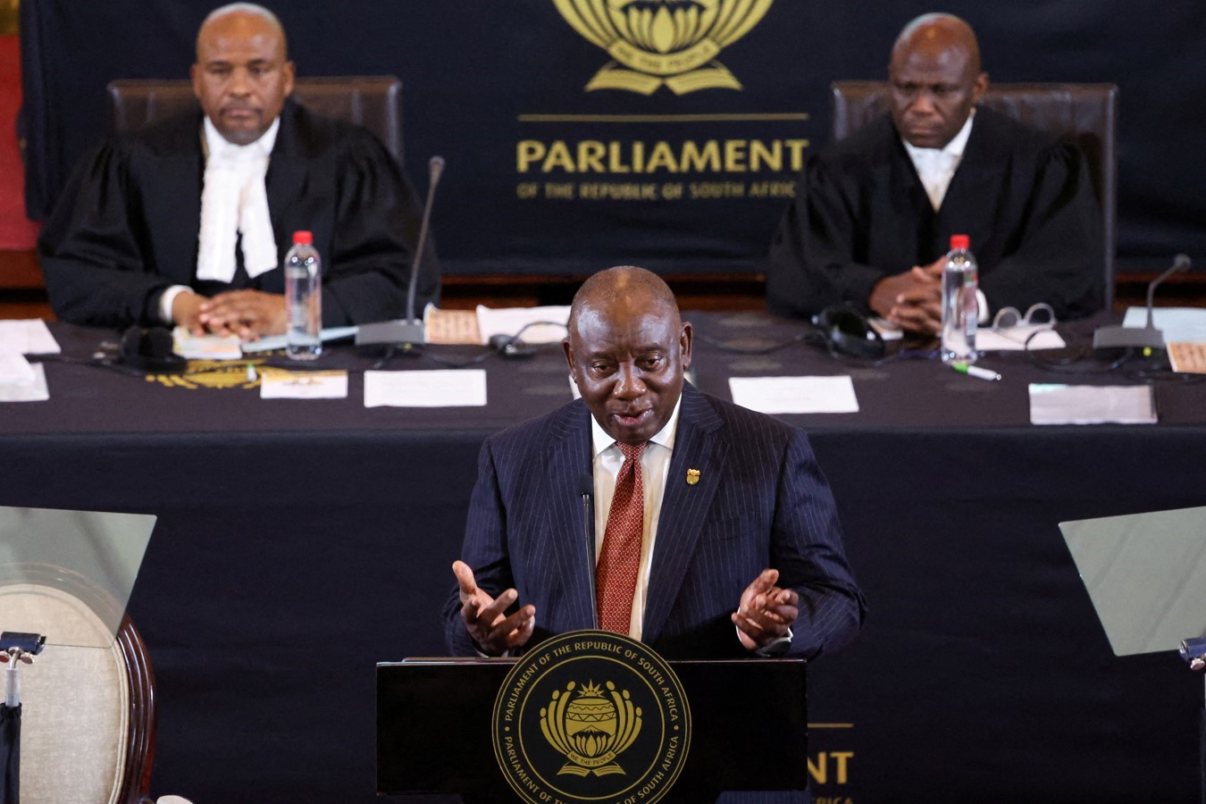 South Africa is changing its retirement rules to help boost country savings: how it will work - South Africa's President Cyril Ramaphosa speaks during his opening of parliament address in Cape Town, South Africa, July 18, 2024. (Photo: REUTERS/Esa Alexander)