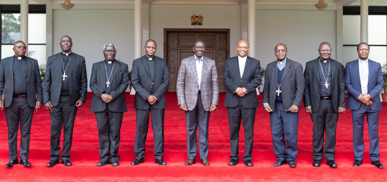 President William Ruto hosts Catholic Bishops at State House, Nairobi, on Friday, June 28, 2024. (Photo: PCS)